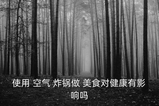 使用 空氣 炸鍋做 美食對健康有影響嗎