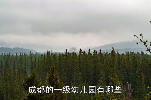 成都的一級幼兒園有哪些
