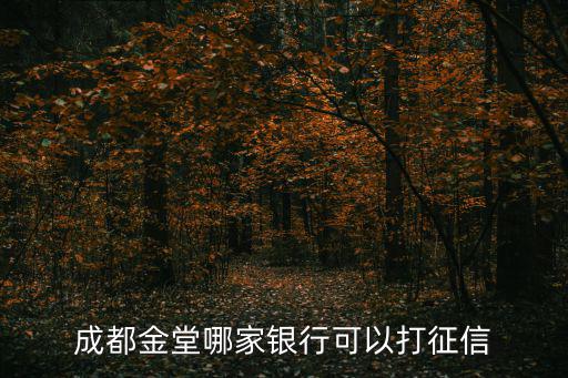 成都市打印征信的銀行，我在成都市高新區附近有可以打個人征信的銀行嗎