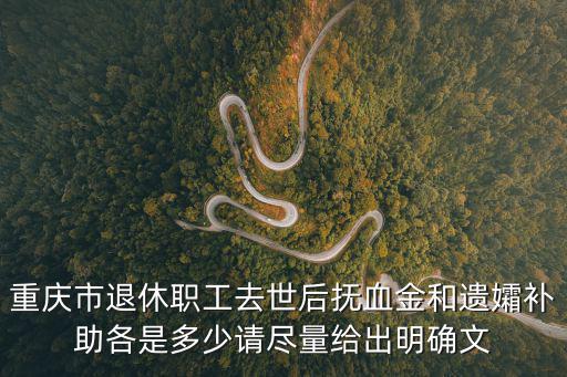 重慶市退休職工去世后撫血金和遺孀補(bǔ)助各是多少請盡量給出明確文