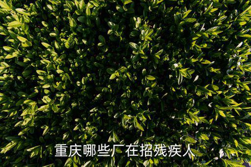 重慶哪些廠在招殘疾人