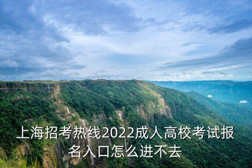 上海招考熱線2022成人高校考試報名入口怎么進(jìn)不去