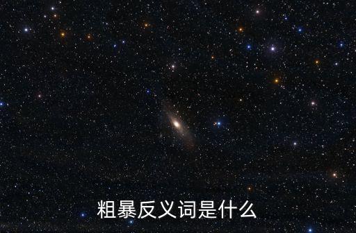 粗暴的反義詞，粗魯的反義詞是啥子