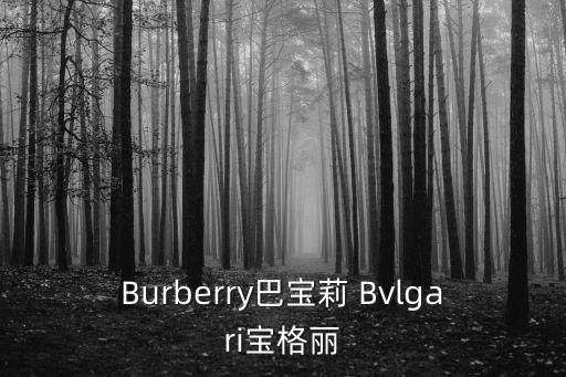 Burberry巴寶莉 Bvlgari寶格麗