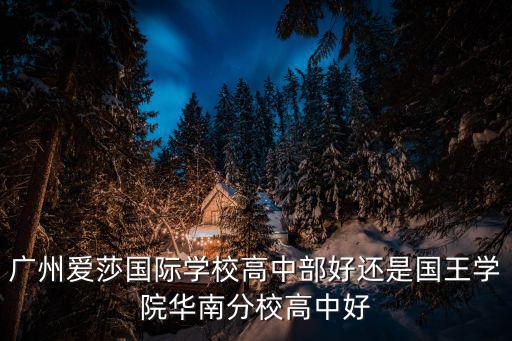 廣州愛(ài)莎國(guó)際學(xué)校高中部好還是國(guó)王學(xué)院華南分校高中好