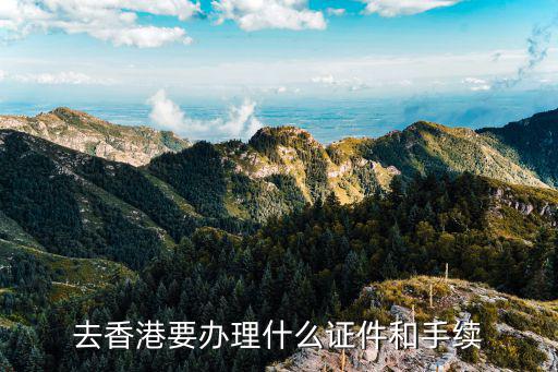 去香港要辦理什么證件和手續