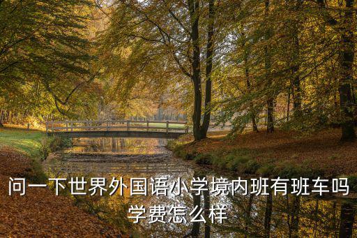 問一下世界外國語小學(xué)境內(nèi)班有班車嗎學(xué)費(fèi)怎么樣