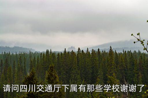 請(qǐng)問(wèn)四川交通廳下屬有那些學(xué)校謝謝了