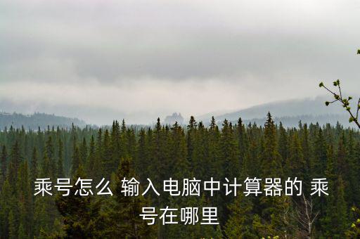  乘號怎么 輸入電腦中計算器的 乘號在哪里