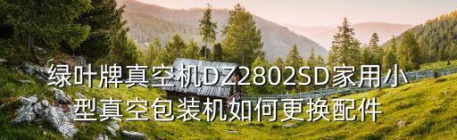 綠葉牌真空機DZ2802SD家用小型真空包裝機如何更換配件