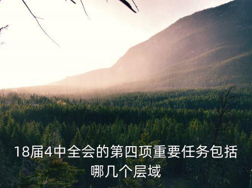 18屆4中全會的第四項重要任務包括哪幾個層域