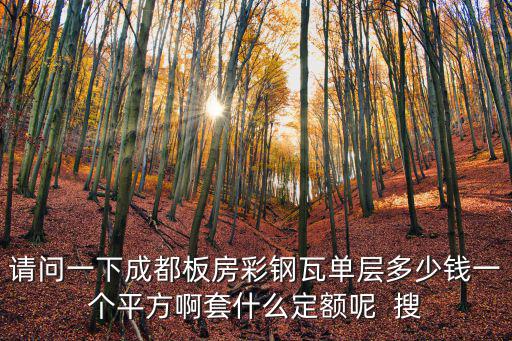 成都市彩鋼瓦價格多少錢一平方，請問一下成都板房彩鋼瓦單層多少錢一個平方啊套什么定額呢  搜