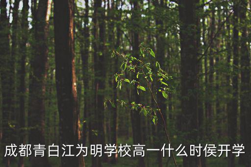 成都青白江為明學(xué)校高一什么時(shí)侯開學(xué)