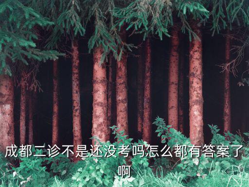 成都二診不是還沒考嗎怎么都有答案了啊
