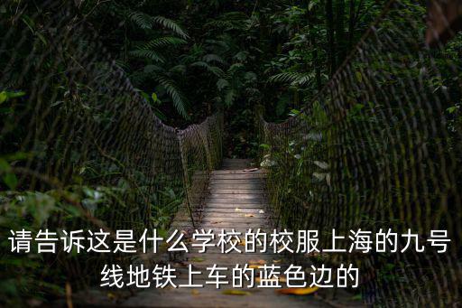 請告訴這是什么學校的校服上海的九號線地鐵上車的藍色邊的