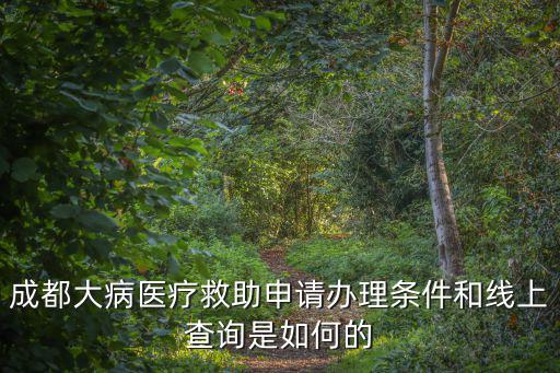 成都大病醫(yī)療救助申請(qǐng)辦理?xiàng)l件和線上查詢是如何的