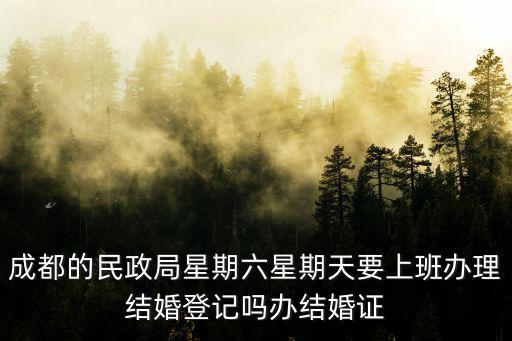 成都的民政局星期六星期天要上班辦理結婚登記嗎辦結婚證