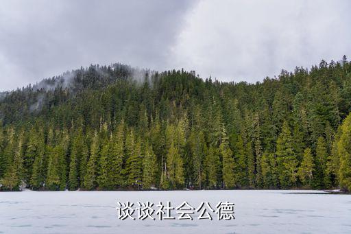 談談社會公德，談談社會公德