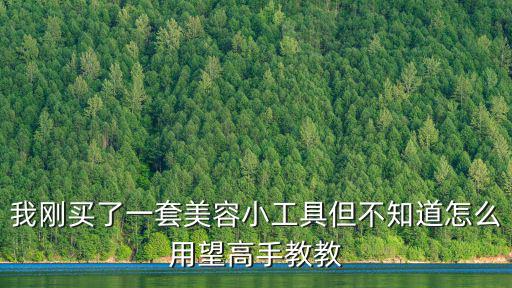 我剛買了一套美容小工具但不知道怎么用望高手教教