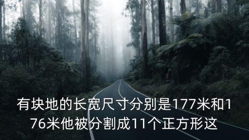 有塊地的長寬尺寸分別是177米和176米他被分割成11個正方形這