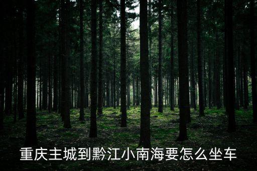 重慶主城到黔江小南海要怎么坐車