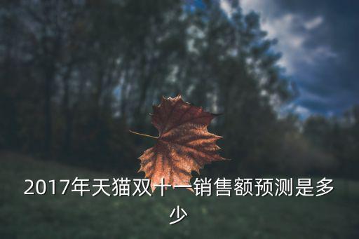 2017年天貓雙十一銷售額預(yù)測(cè)是多少