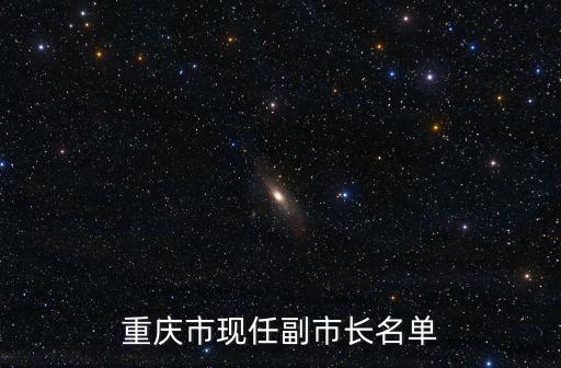 重慶市現任副市長名單