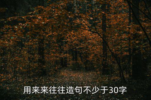用來來往往造句不少于30字