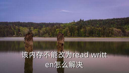 該內存不能改為read written怎么解決