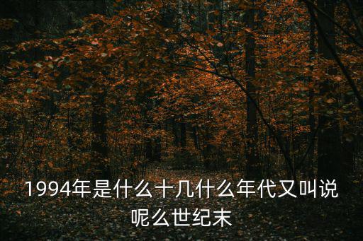 94年，1994年是什么年