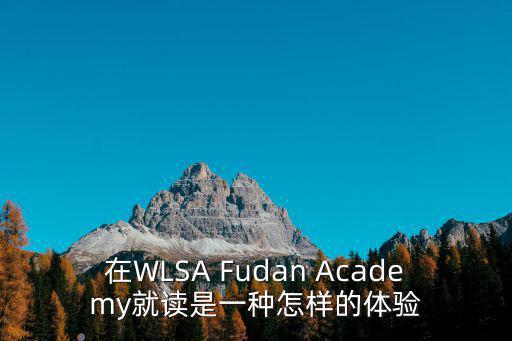 在WLSA Fudan Academy就讀是一種怎樣的體驗