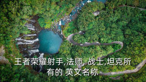 王者榮耀射手,法師, 戰士,坦克所有的 英文名稱