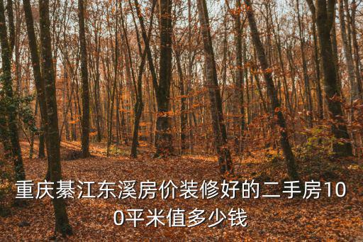 重慶市二房100平米，重慶綦江東溪房價裝修好的二手房100平米值多少錢