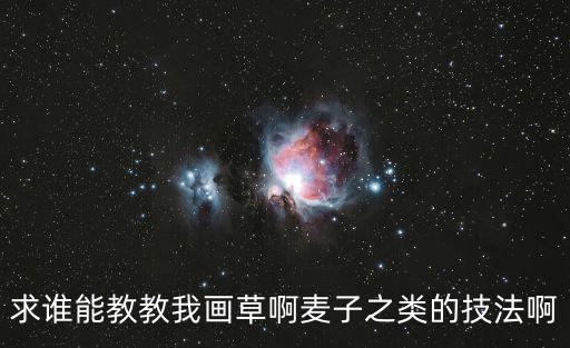 求誰能教教我畫草啊麥子之類的技法啊