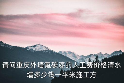 請問重慶外墻氟碳漆的人工費價格清水墻多少錢一平米施工方
