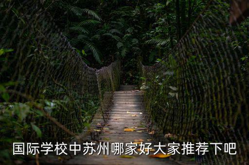 國際學校中蘇州哪家好大家推薦下吧