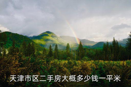 天津市區(qū)二手房大概多少錢一平米