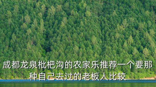 成都龍泉枇杷溝的農家樂推薦一個要那種自己去過的老板人比較