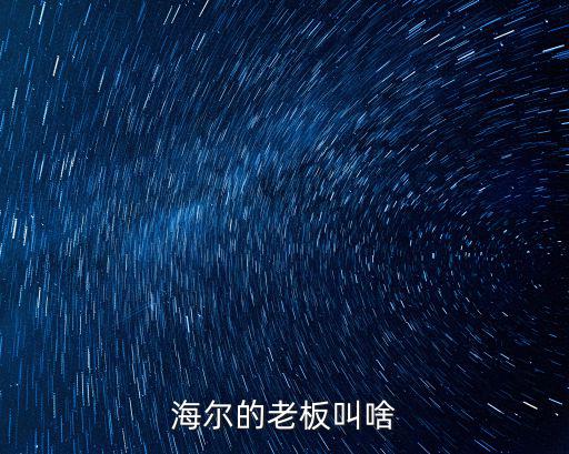 海爾的老板叫啥