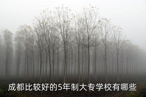 成都市五年高職學(xué)校排名，誰(shuí)知道成都有哪些好的五年制大專院校