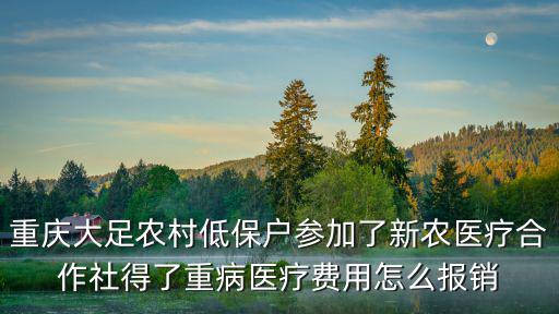 重慶市低保戶門診報(bào)銷，重慶開縣岳溪低保住院醫(yī)療如何報(bào)銷