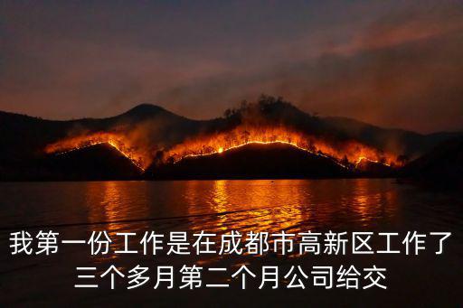 我第一份工作是在成都市高新區(qū)工作了三個多月第二個月公司給交