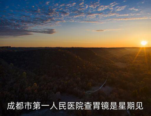 成都市第一人民醫院李靜，成都市第一人民醫院查胃鏡是星期見