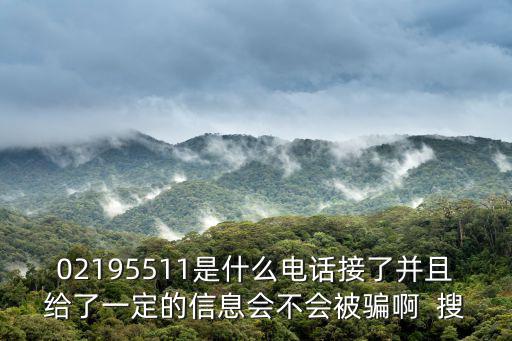 02195511是什么電話接了并且給了一定的信息會不會被騙啊  搜