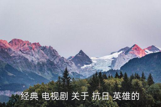經(jīng)典 電視劇 關(guān)于 抗日 英雄的