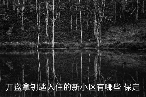 開盤拿鑰匙入住的新小區有哪些 保定