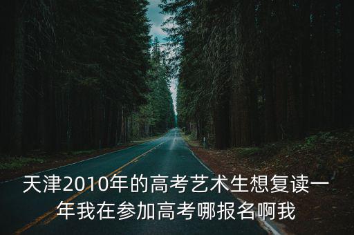 天津2010年的高考藝術生想復讀一年我在參加高考哪報名啊我