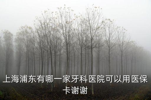 上海浦東有哪一家牙科醫院可以用醫保卡謝謝