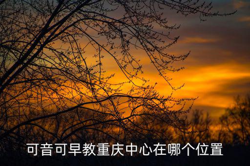 可音可早教重慶中心在哪個位置