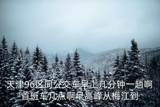 天津96區(qū)間公交車早上幾分鐘一趟啊首班車幾點啊早高峰從梅江到